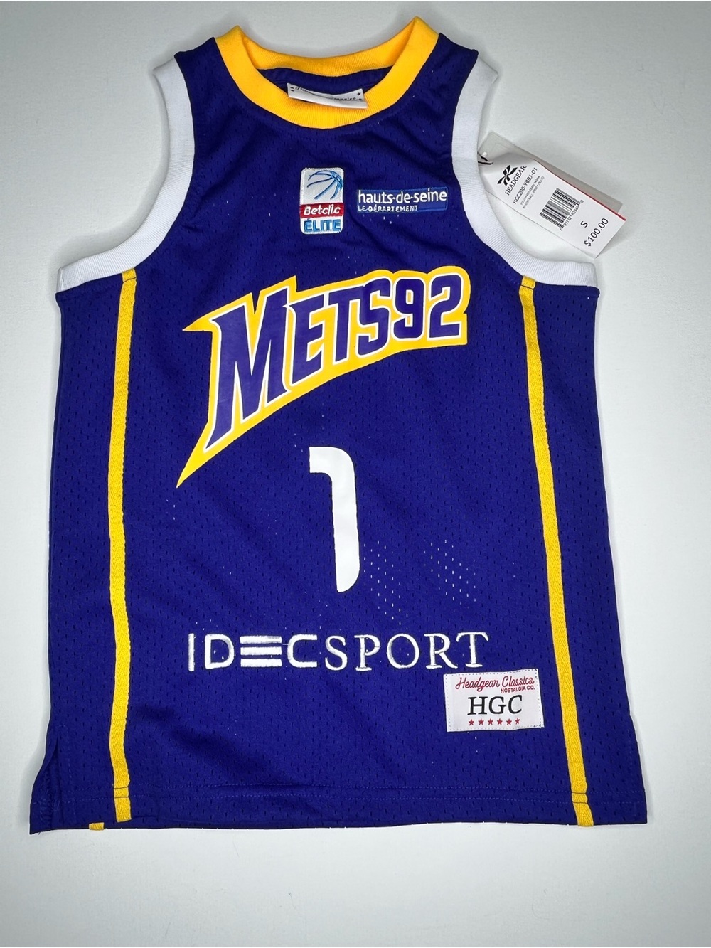 Mets92 Kids Basketball Jersey - Purple & Yellow